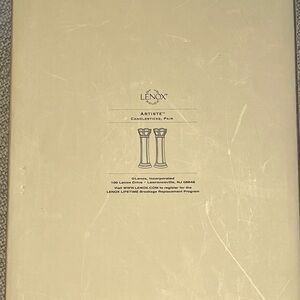 NWB Lenox Artiste candlestick holders